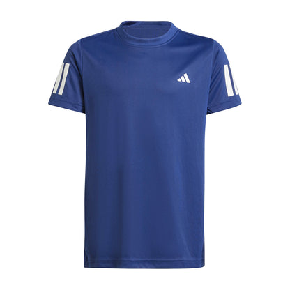 Adidas Club 3 Stripe Tee Boys Navy