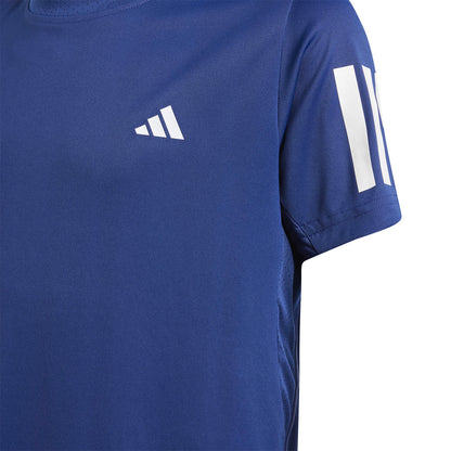 Adidas Club 3 Stripe Tee Boys Navy